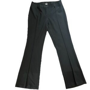 Vintage Bebe Flared‎ Y2K Pants Womens 12 USA Made Gray Mid Rise Pleated Business